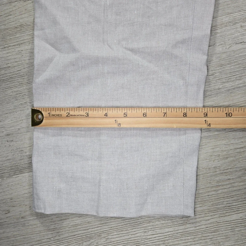 Murano Linen Chino Pants Men's 36x30 Khaki Tan Pleated Beach Coastal Old Money